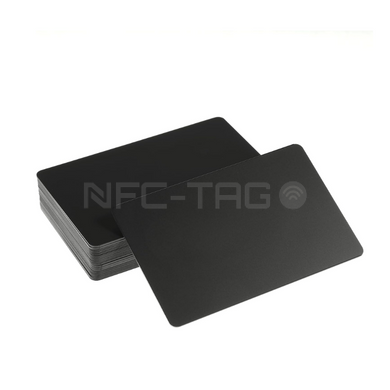 NFC Tag NTAG215 PVC karta 13.56MHz Prostokątny 0,87*85,5*54 mm pusty programowalny - Сzarny 10 SZT