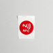 NFC Tag NTAG215 Naklejka ETYKIETA 13.56MHz Okrągły 25 mm pusty programowalny - Czerwony