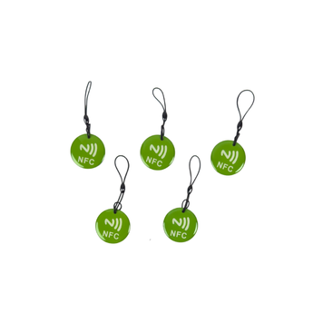 Brelok TAG NFC NTAG213 13.56MHz pusty programowalny Zielony - Zestaw 5 SZT