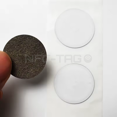 NFC Tag NTAG215 AntiMetal Naklejka ETYKIETA 13.56MHz Okrągły 25 mm pusty programowalny - Biały