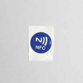 NFC Tag NTAG215 Naklejka ETYKIETA 13.56MHz Okrągły 25 mm pusty programowalny - Niebieski