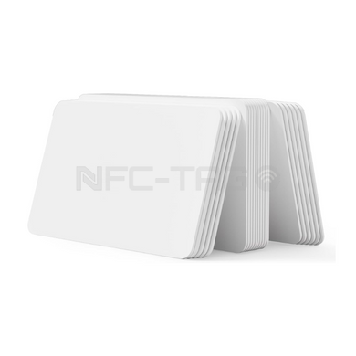 NFC Tag NTAG215 PVC karta 13.56MHz Prostokątny 0,87*85,5*54 mm pusty programowalny - Biały
