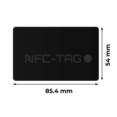 NFC Tag NTAG215 PVC karta 13.56MHz Prostokątny 0,87*85,5*54 mm pusty programowalny - Сzarny