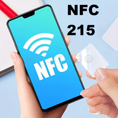 NFC Tag NTAG215 PVC karta 13.56MHz Prostokątny 22*30 mm pusty programowalny - Biały 50 SZT