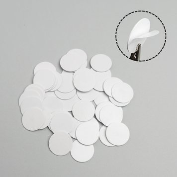 NFC Tag NTAG215 PVC karta Naklejka ETYKIETA 13.56MHz Okrągły 25 mm pusty programowalny Samoprzylepne - Biały 50 SZT